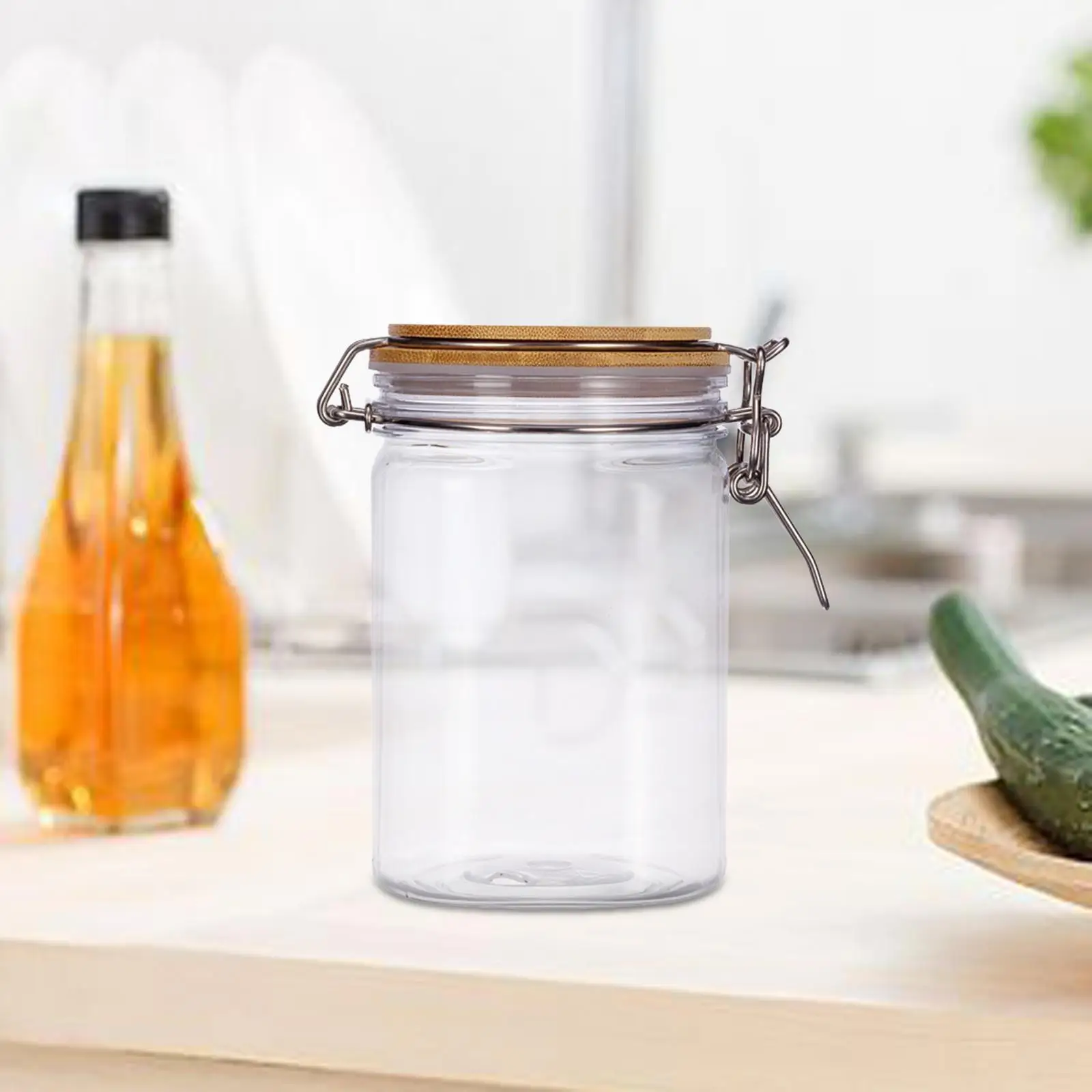 Kitchen Storage Sealed Jar Bottle Airtight Canister with Lid Coffee Bean Jar 800ml Wide Mouth Storage Canister Jar for Sugar