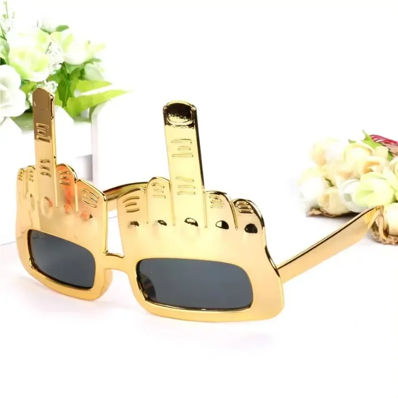Creative Vertical Middle Finger Glasses, Decorative Props, Funny Sunglasses, Dance Party Props, Performances, Selfies, Glasses