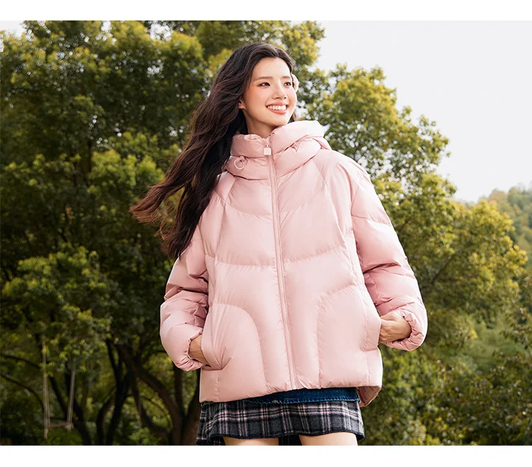 Down Jacket Women Mid-Length Waterproof and Warm Winter Oversize Hooded Versatile Coat