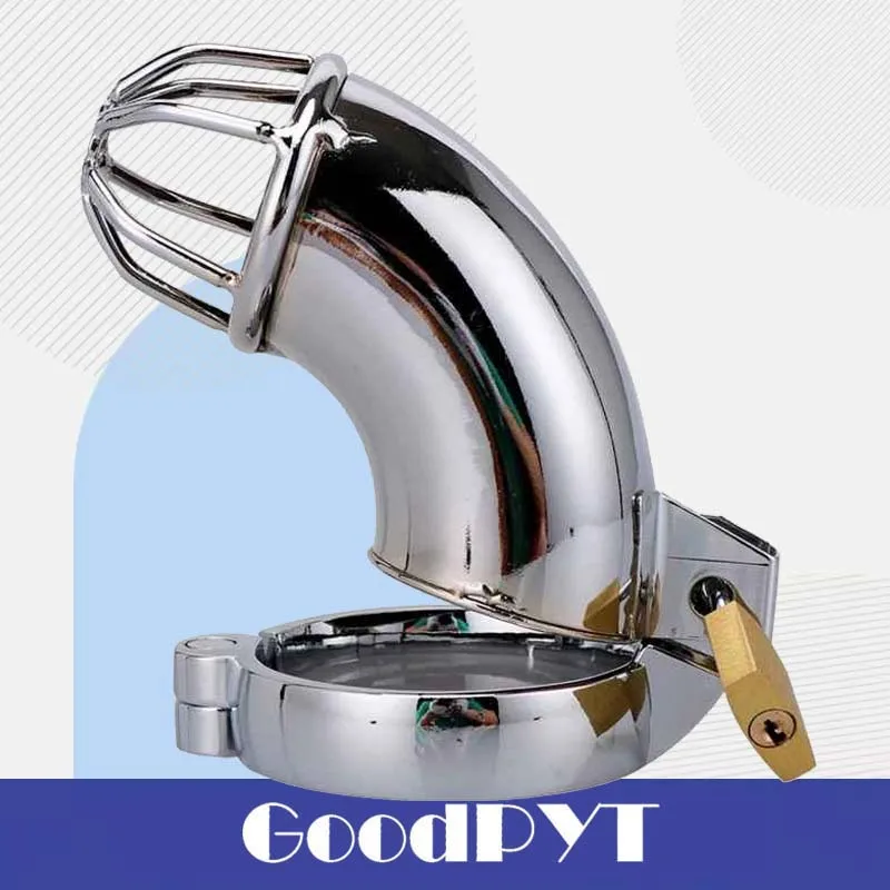 

Stainless Steel 3D Male Short Cock Cage Detachable PA Lock Substitutable Nail Penis Ring Chastity Device BDSM Sex Toy