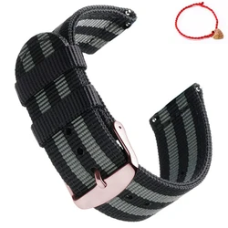 Durable Waterproof Sailcloth Nylon Watch Strap with Quick Release - 20mm (25 - RG)