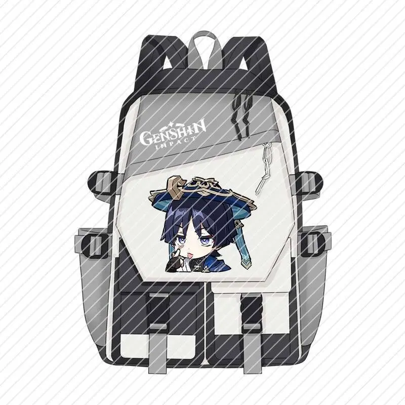 

Genshin Impact Wanderer Backpack Teenarges Schoolbag Balladeer Girls Boys Color Blocking Fashion Laptop Travel Shoulder Mochila