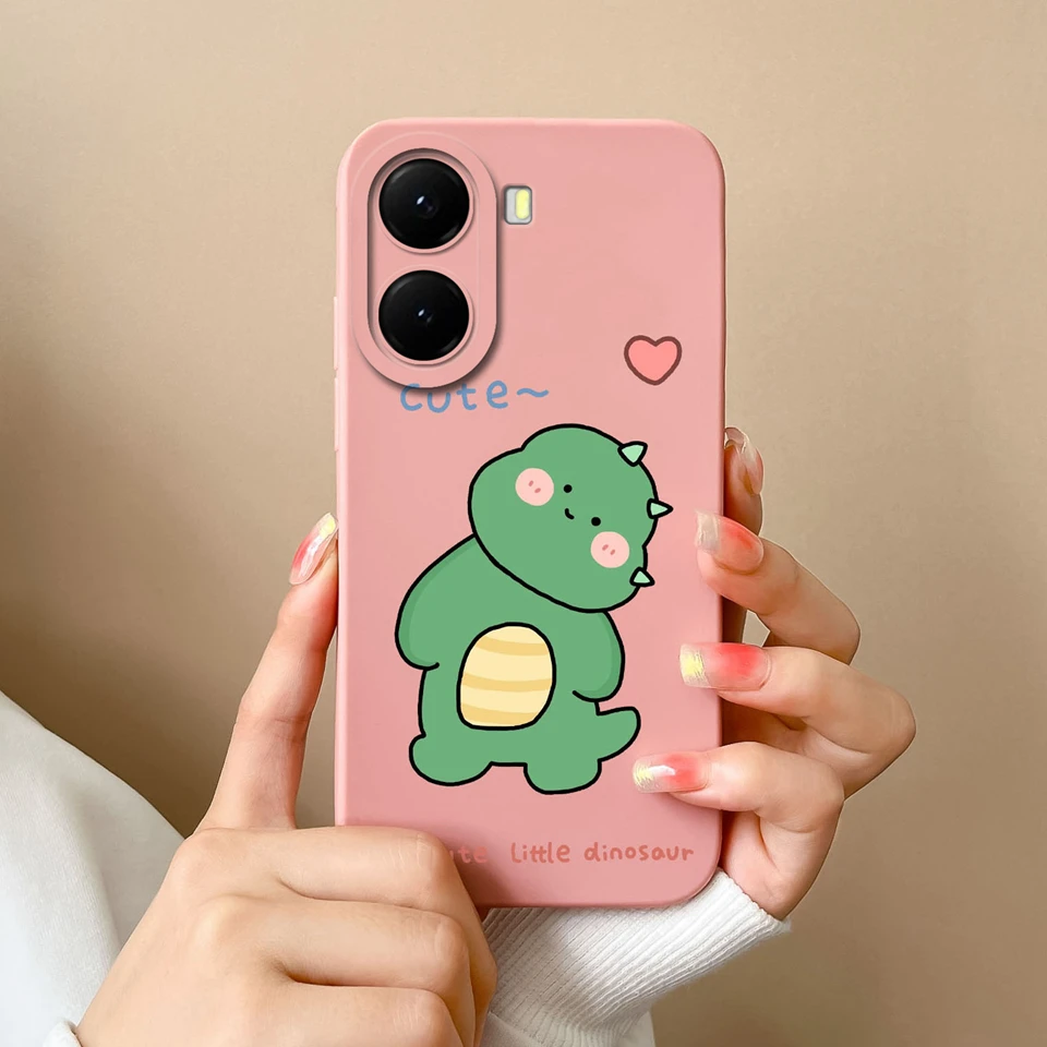 Personalized Girl Dinosaur Liquid Shockproof Non-slip Bumper Case