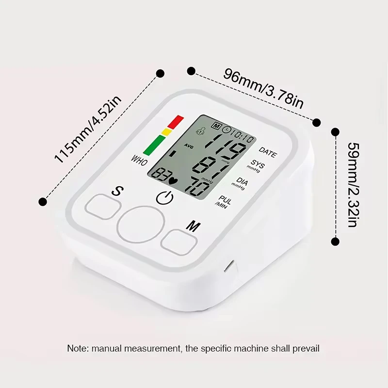 Blood Pressure Monitor Blood Pressure Meter ABX Automatic Digital ARM Blood Pressure Monitor Sphygmomanometer Tonometer Tensiometer Heart Rate Pulse Meter BP Monitor Voice