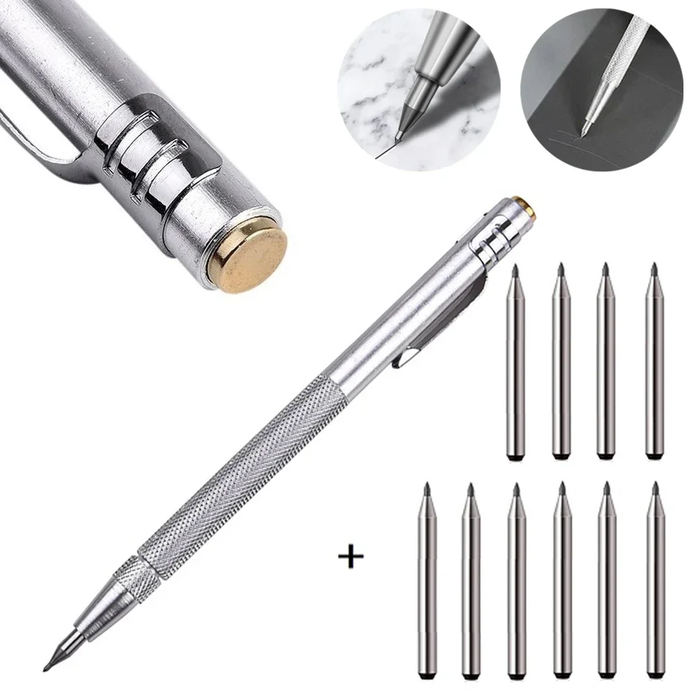 

Scriber Scriber Ceramic Glass Pen Pen Engraving Hardness Alloy Carbide 11PCS Metal Lettering Tip High Tungsten Diamond For Pen