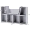 Kids Cube Organizer with Lounge Chair and Large Cube Shelving, Grey 3