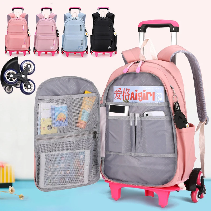Set di borse per zaino con ruote per scuola ZIRANYU per Trolley per ragazze  con ruote zaino per scuola per studenti zaino multifunzione - AliExpress
