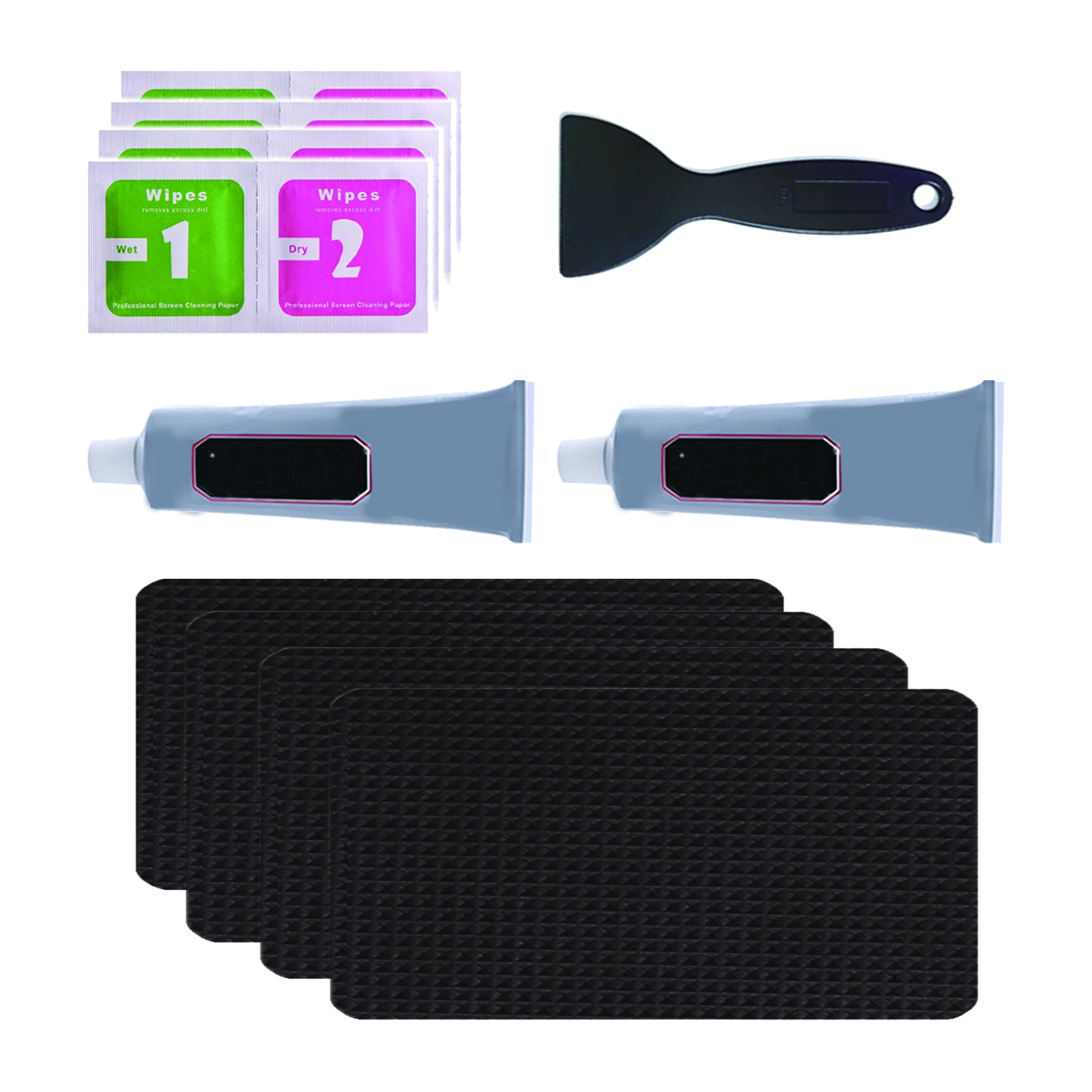 Trampoline Repair Kit with Glue Fixing Parts Trampoline Mat Tear Accessories Replacement Rectangular Repair Patches 16cmx24cm trampoline repair kit