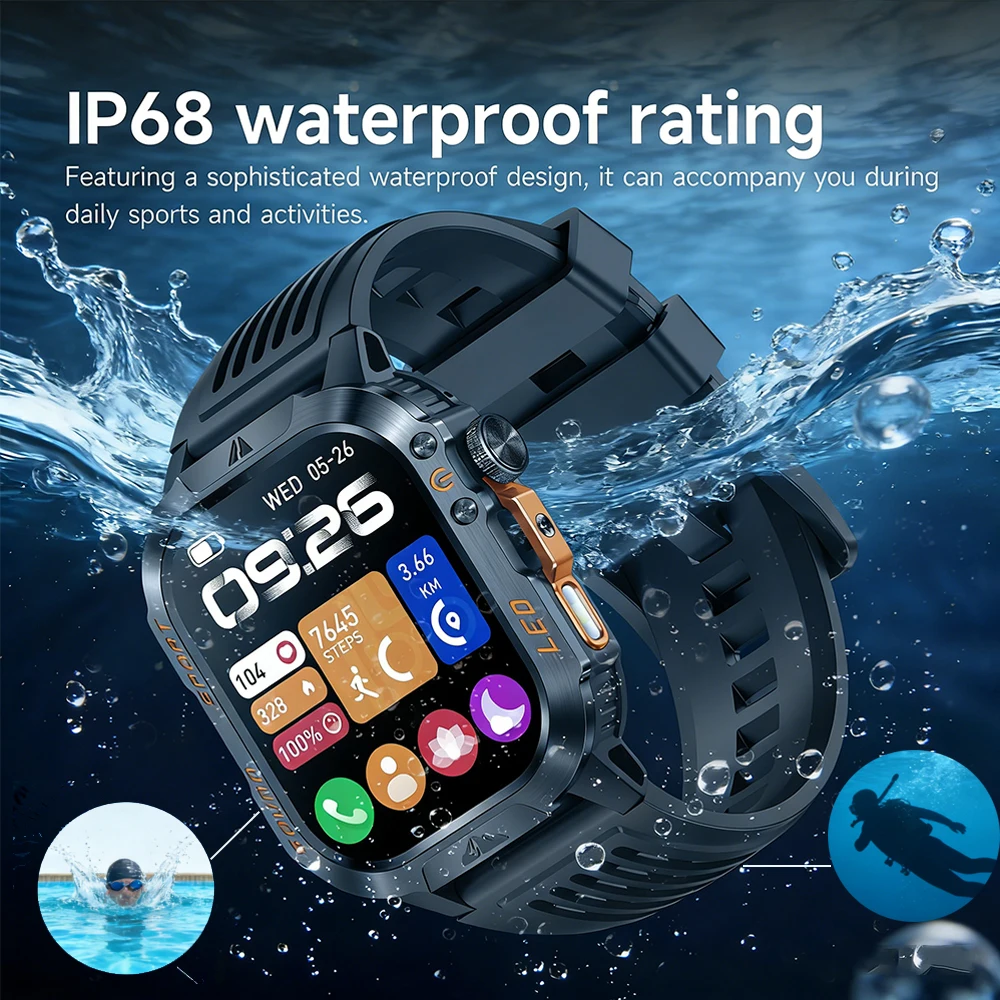 2026 New T-Rex3 Ultra 1100mAh Super Capacity Battery Adult Men Smart Watch 1.7" Large Screen Call 5ATM Waterproof Sports Watches 4
