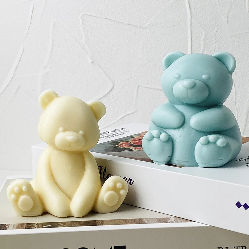 

Big Cute Bear Candle Silicone Mold for Handmade Chocolate Decoration Gypsum Aromatherapy Soap Resin Candle Silicone Mould
