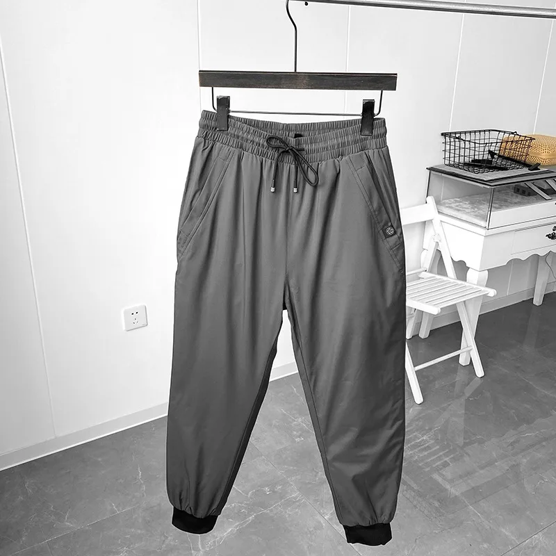 Men's Cold Resistant Long Straight Tube Leggings Warm Trousers Outdoor Camping Ski Thick 90 White Duck Down Pants Winter New