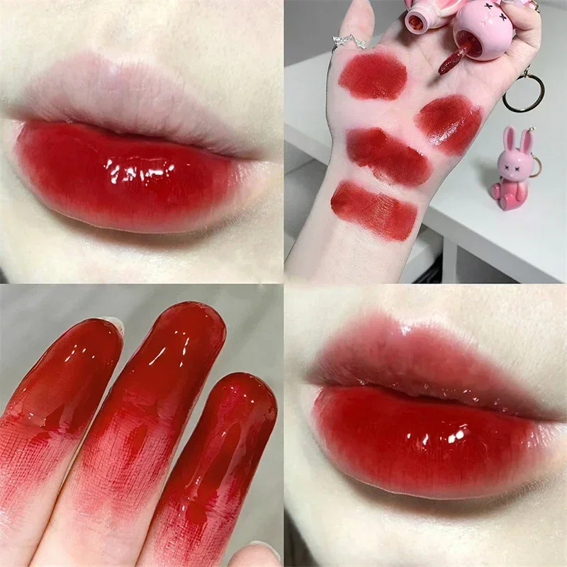 Cute Rabbit Lip Gloss Keychain 6 Colors