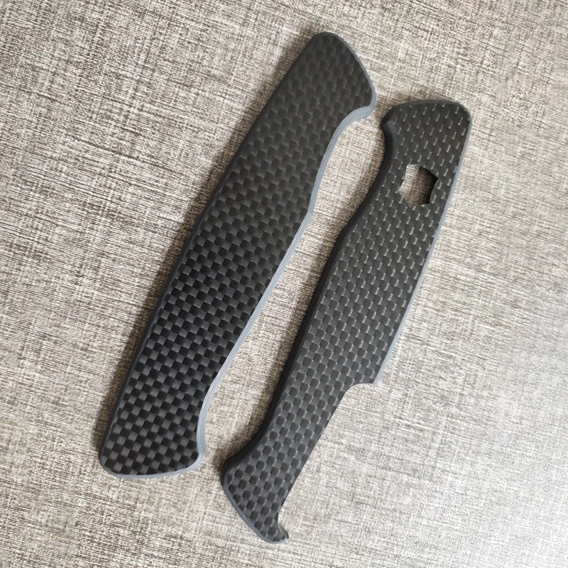 

Carbon Fibre Material Knife Scales Handle Patches for 130MM Victorinox Delemont Series Swiss Army Knives DIY Make accessory Part