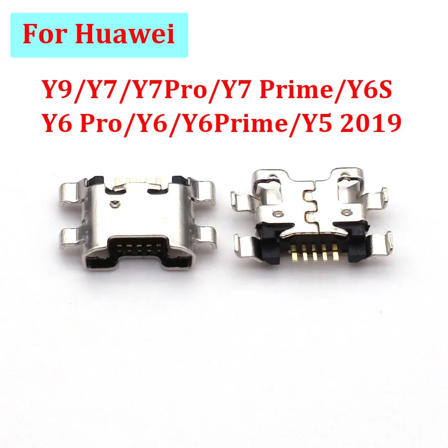 

100pcs Micro USB Charger Plug Dock Connector For HUAWEI Y9/Y7/Y7Pro/Y7 Prime/Y6S/Y6 Pro/Y6/Y6Prime/Y5 2019 Charging Port Socket