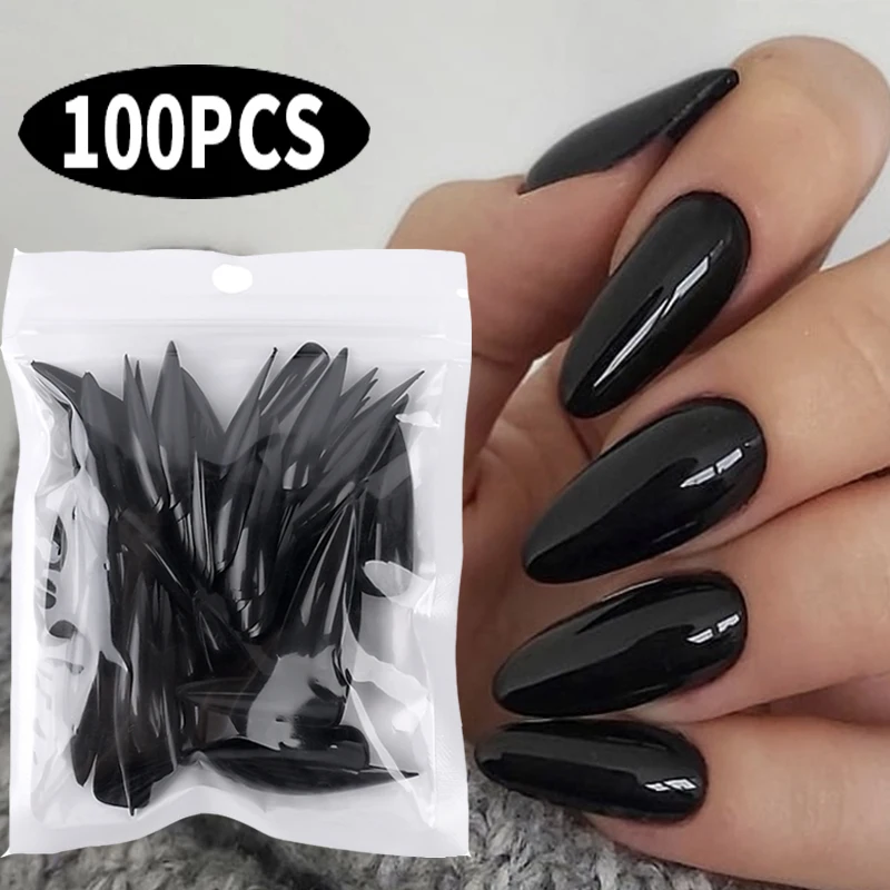 

100 шт., многоразовые накладные ногти