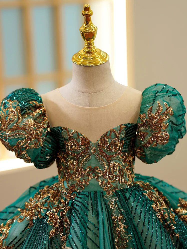 Kids Luxury Party Green Gold Dresses for Girls Size 3 To 14 Years Birthday Photo Shoot Gown Evening Formal Lace Dress Prom Frock - AliExpress 1501 Kids Luxury Party Green Gold Dresses for Girls Size 3 To 14 Years Birthday Photo Shoot Gown Evening Formal Lace Dress Prom Frock - AliExpress 1501