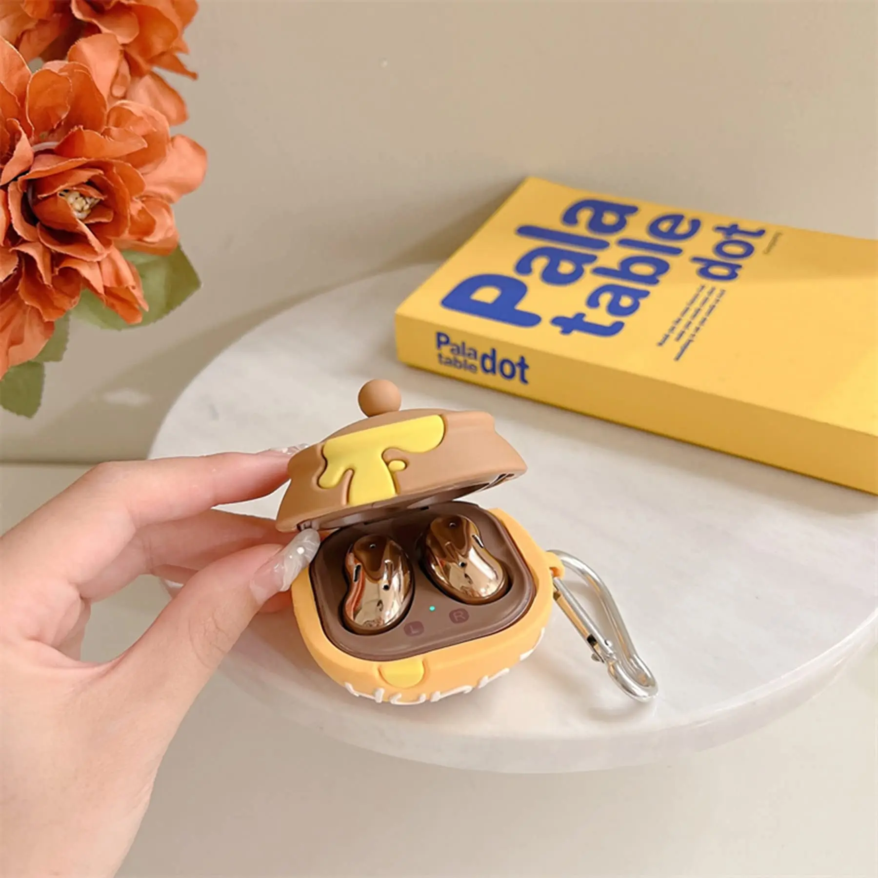 3D Per Galaxy Buds Live/Buds 2/Buds 2 Pro/Buds Pro Case Cute Cartoon Anime Food Custodia Protettiva In Silicone Per Samsung Buds 2 Case