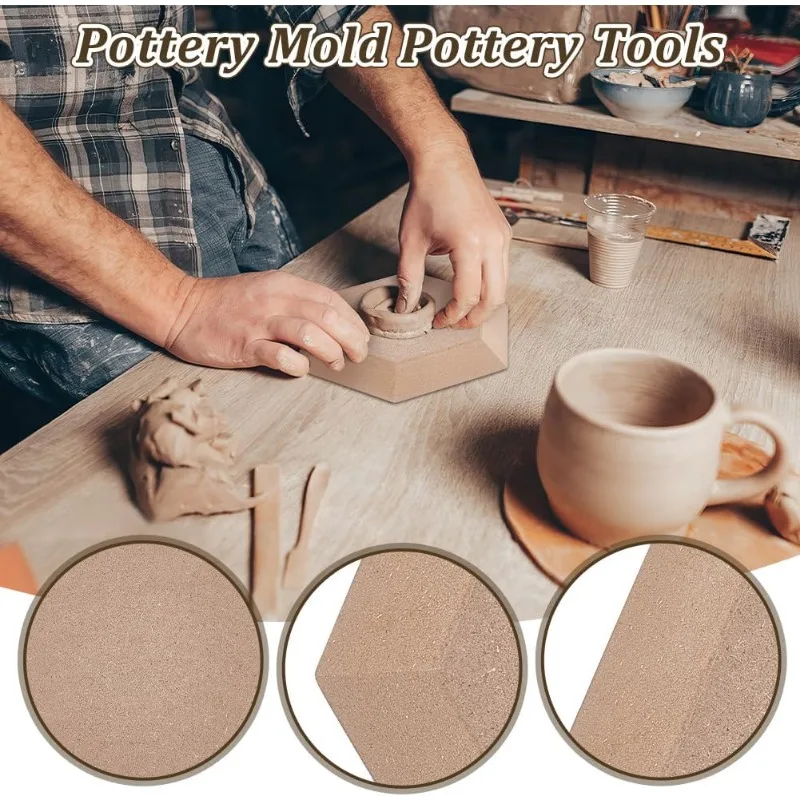 6Pcs 6 Styles Pottery Mould Pottery Tools and Supplies Ceramic Mould for Clay Hand Building Dish Plate Press for DIY Dish