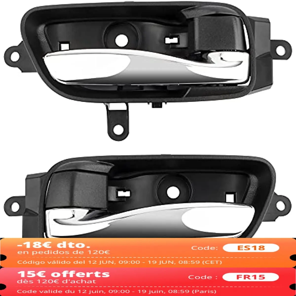 Set of 2 Front/Rear + Left/Right Side Interior Door Handles For Nissan
