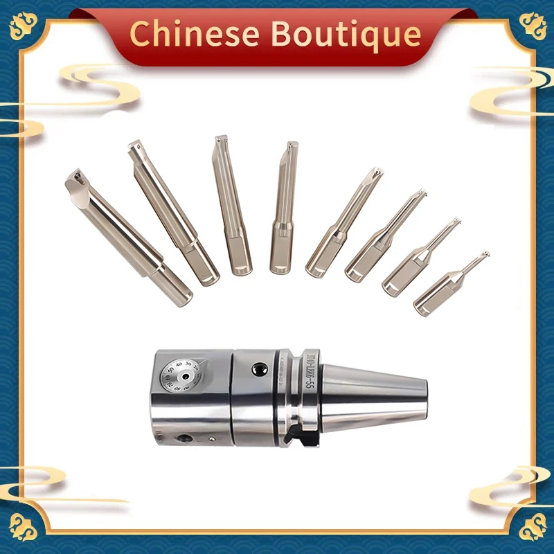 

NBJ16 Fine Boring Head BT30 BT40 NT30 NT40 MT4 MT5 MT6 SK30 SK40 R8 C20 CAT40 BT50 NT50 Tool Holder + 8pcs Boring Tool Rod