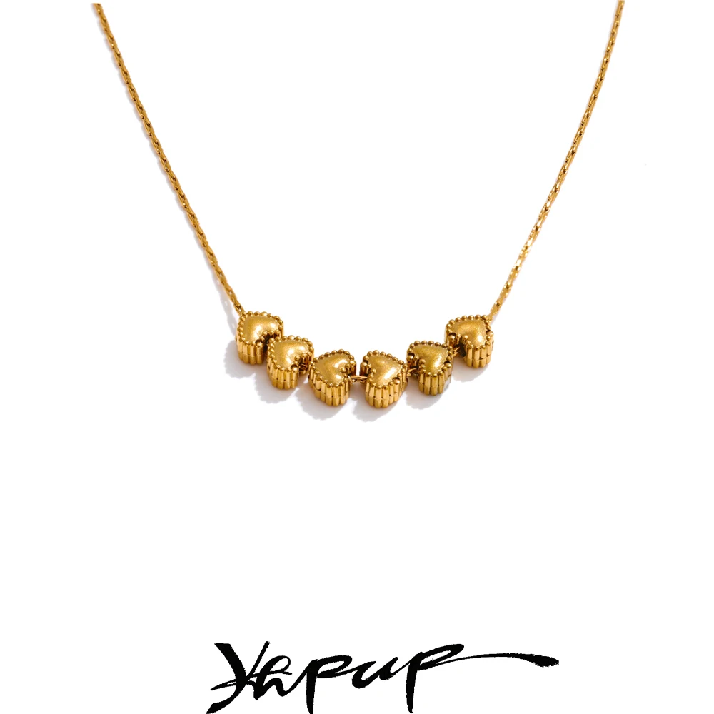 Yhpup Necklace Heart Drop Valentines Day