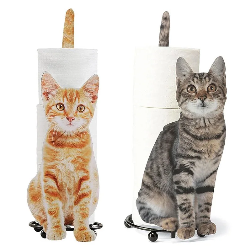 

Cat Shape Bathroom Toilet Paper Storage Rack Super Cute Cat Themed Gifts To Your Cat-Loving Friends And Family
