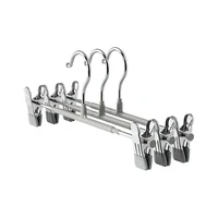 1PCS Windproof Metal Hanger For Clothes Home Pants Coat Non-slip Drying Hangers With Adjustable Clips Closets Storage Organizer 2
