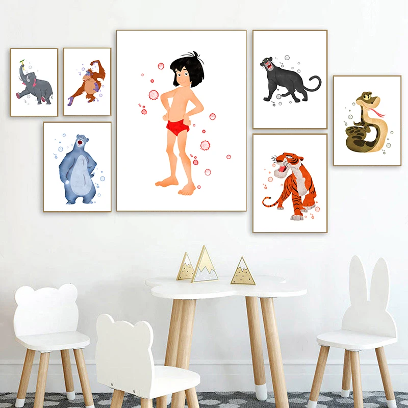 Disney Diamond The Jungle Book Poster Ricamo Punto Croce 5D Diy Diamond Mosaic Living Room Decoration