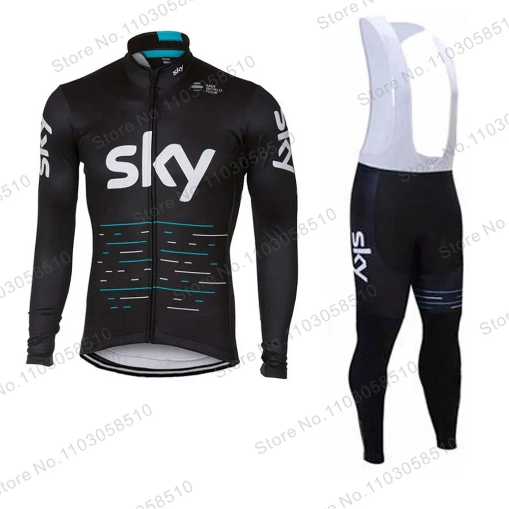 Bicicleta Team Cycling Jersey Set Autumn Long Sleeve Ropa Ciclismo Men Bicycle Clothing Suit MTB Jersey Road Bike Maillot