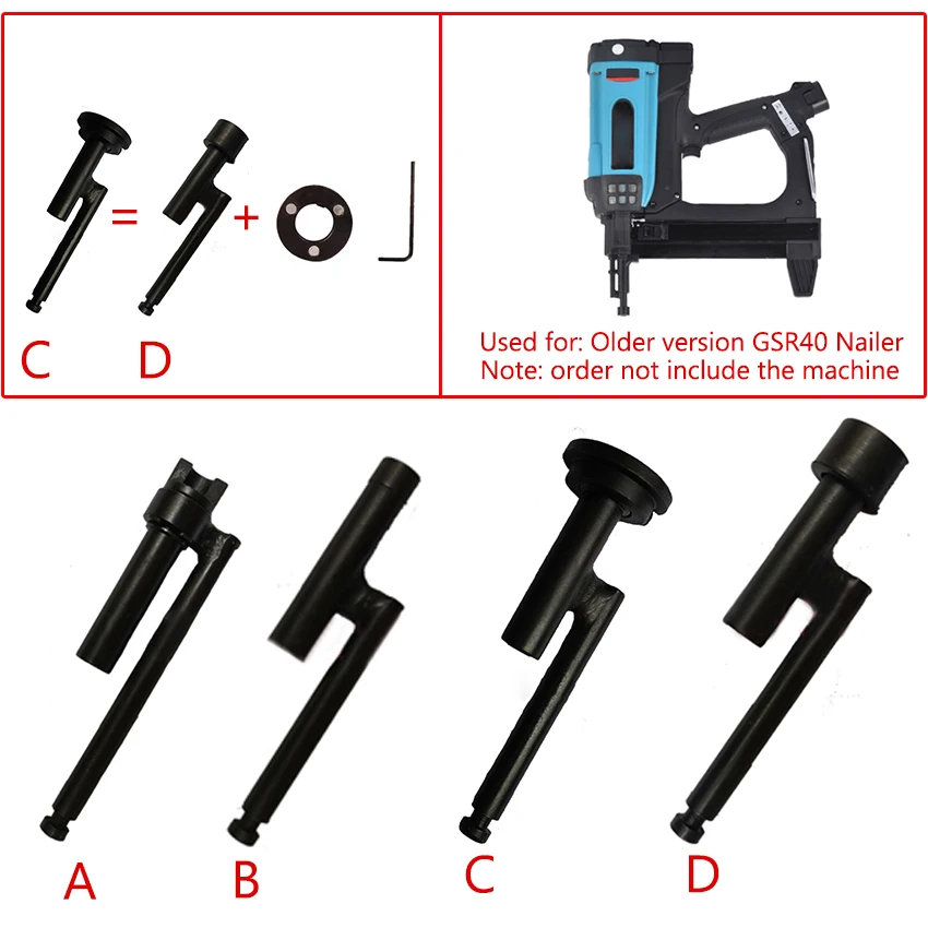 

GSR40 Electric Gas Stapler Muzzle Pneumatic Tool Parts Multifunctional Nail Gun Nozzle Muzzle Barrel Set Original Accessories