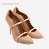 Leather Pointed Toe Stiletto Pumps for Women Elegant Designer Style High Heels Color Blocks Fashion Shallow Women Office Shoes 4