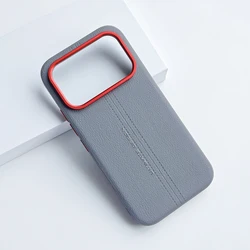 Premium Business PU Leather Case with Soft TPU Edge - Ultra Thin Cover for Honor 600 Pro (Grey)