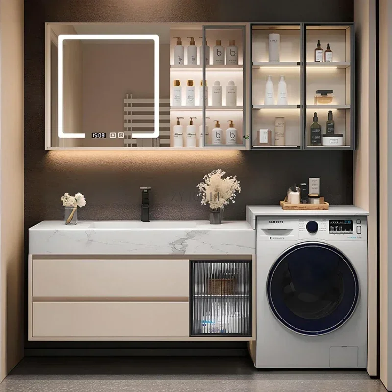 Storage Shelf Mirrors Towel Cabinet Double Washbasin Vanity Bathroom Sinks Multifunction Home Furniture Closed Toilet Kitchen Wc