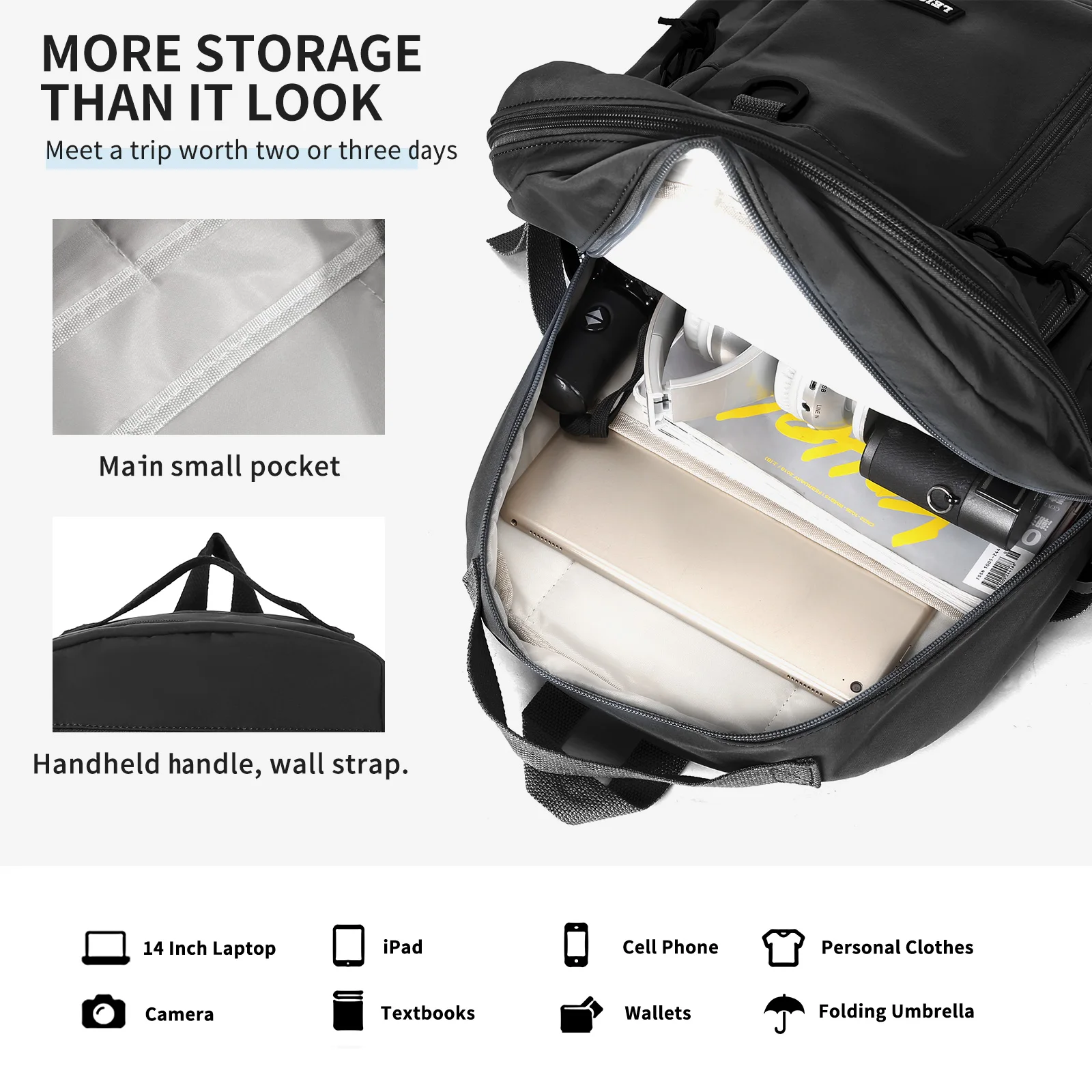 School Backpack Teenager High School Girls' Backpacks Casual Notebooks rucksack herren, Waterproof Backpack mochila eastpak