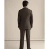 2023 New Men Suits 2 Pieces Slim Fit Casual Business Formal Brown Notch Lapel Tuxedos for Wedding Groomsmen (Blazer+Pants) 4