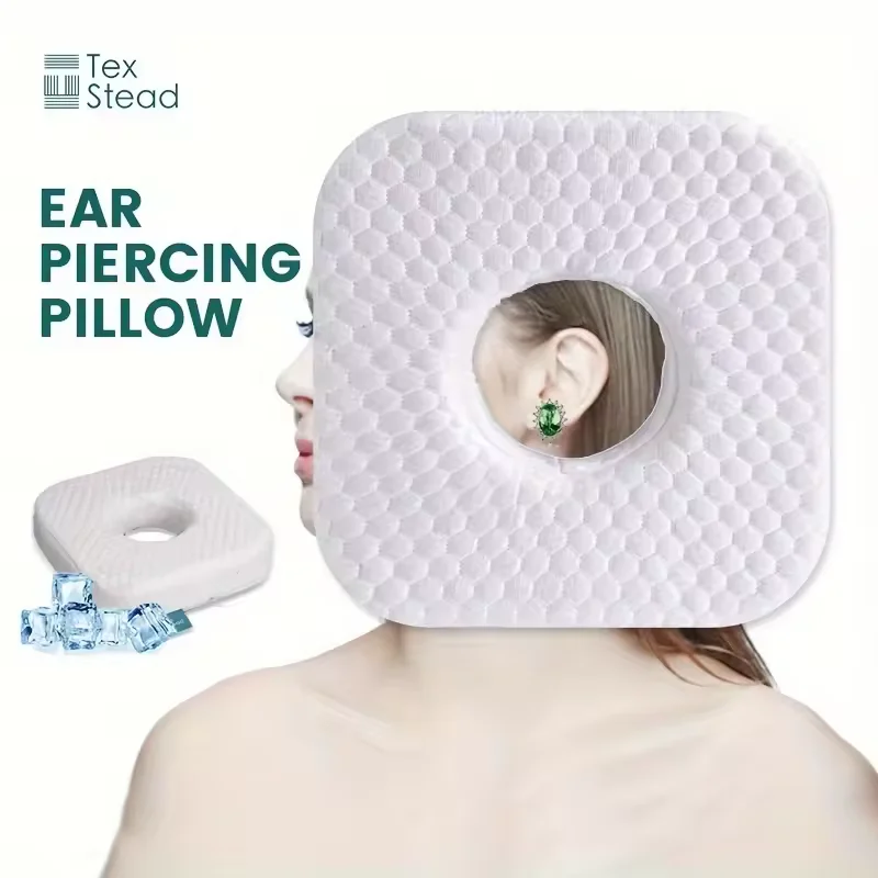 Ear Piercing Pillow for Side Sleepers and Ear Pain Inflammation with Hole Sleeping Pillow Guard