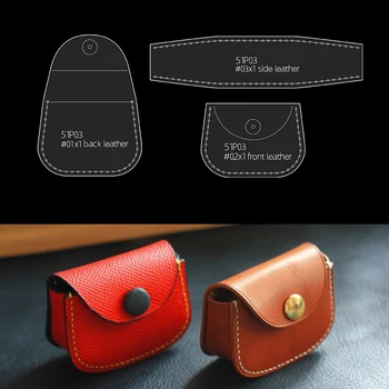 Mini Coin Purse Acrylic Template Set 1