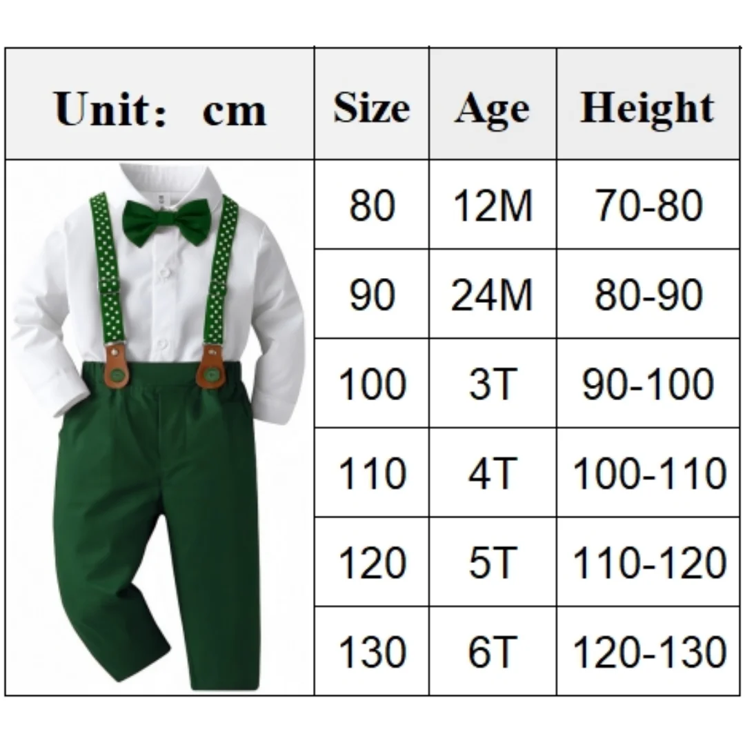 Christmas Outfit for 1-7 Years Boys Long Sleeve Solid 4PCS Sets Kid Gentleman Birthday Cotton Clothing Star Suspender Baby Suit kids clothing set,boys clothing set