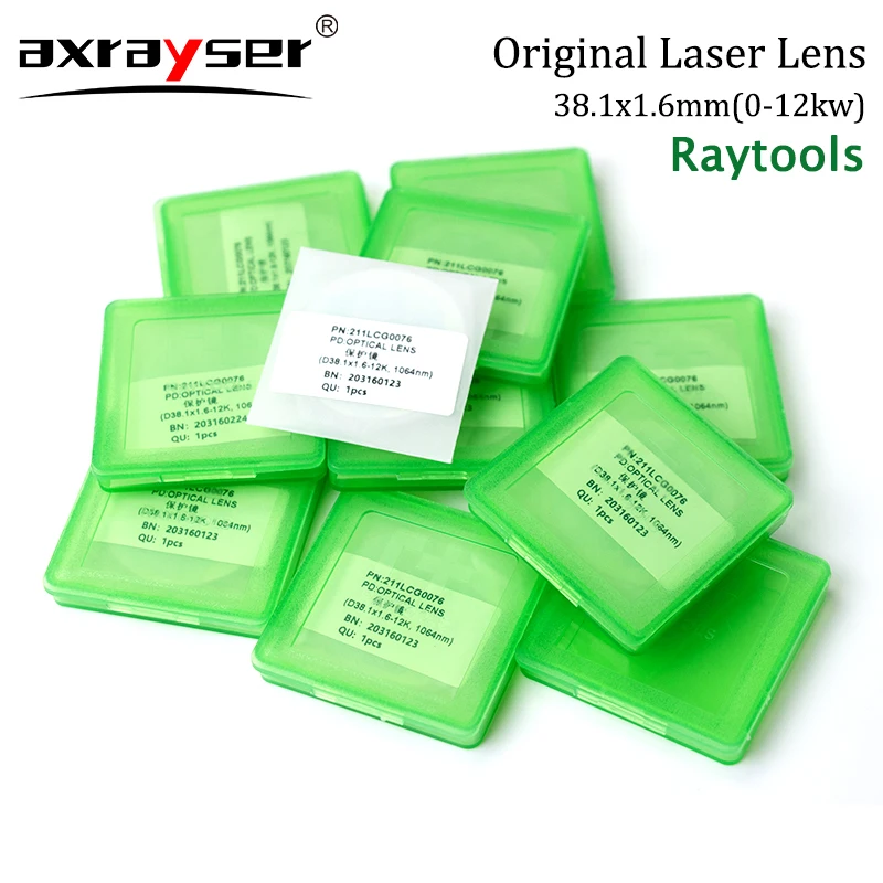 Raytools Originele Laser Beschermende Lens 1064nm 38.1X1.6 (38X5Mm) 12kw 211lcg0076 Voor Bm 114S Bm115 Fiber Lasersnijkop