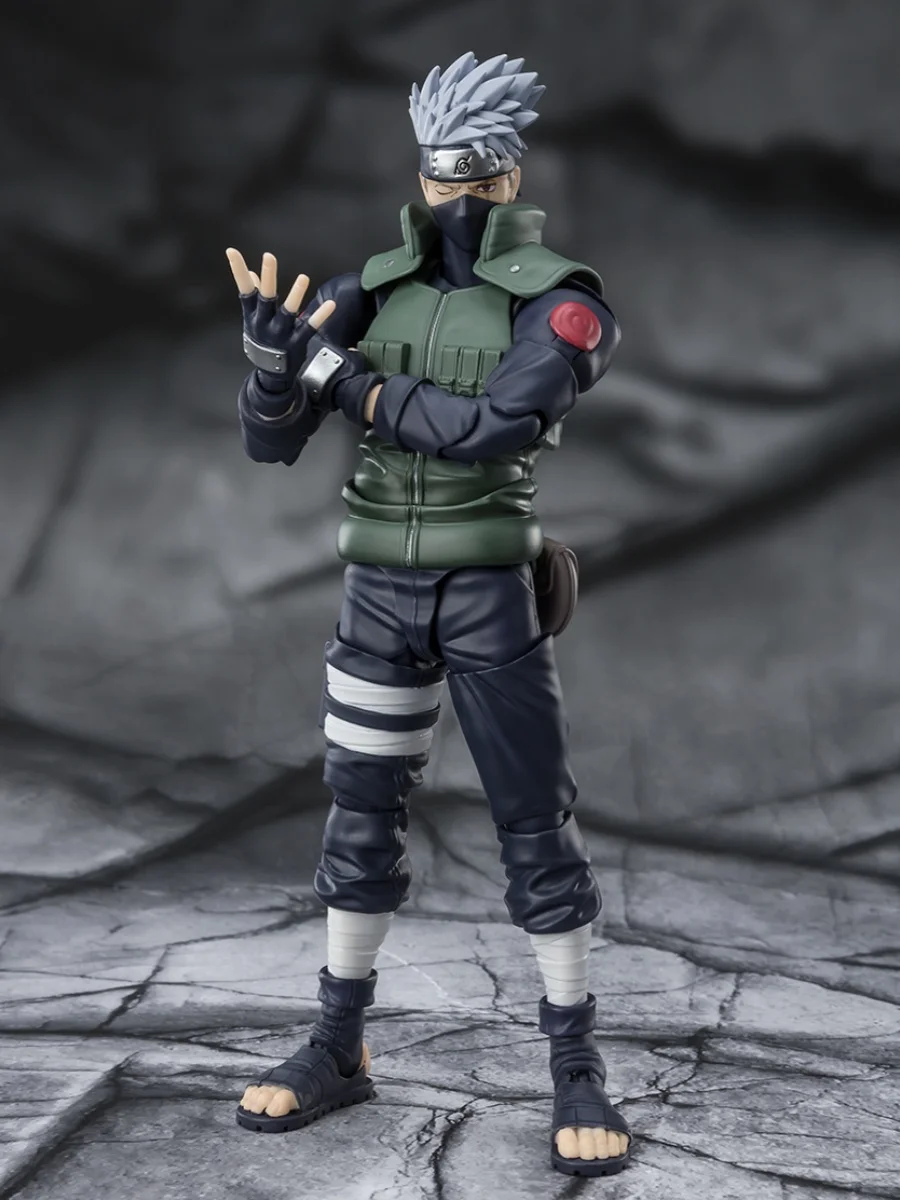 Bandai-S.H.Figuarts Naruto Hatake Kakashi Figura Anime, modelo genuíno original, T SHF Brinquedos, boneco de coleção Figuras de Ação, Em estoque