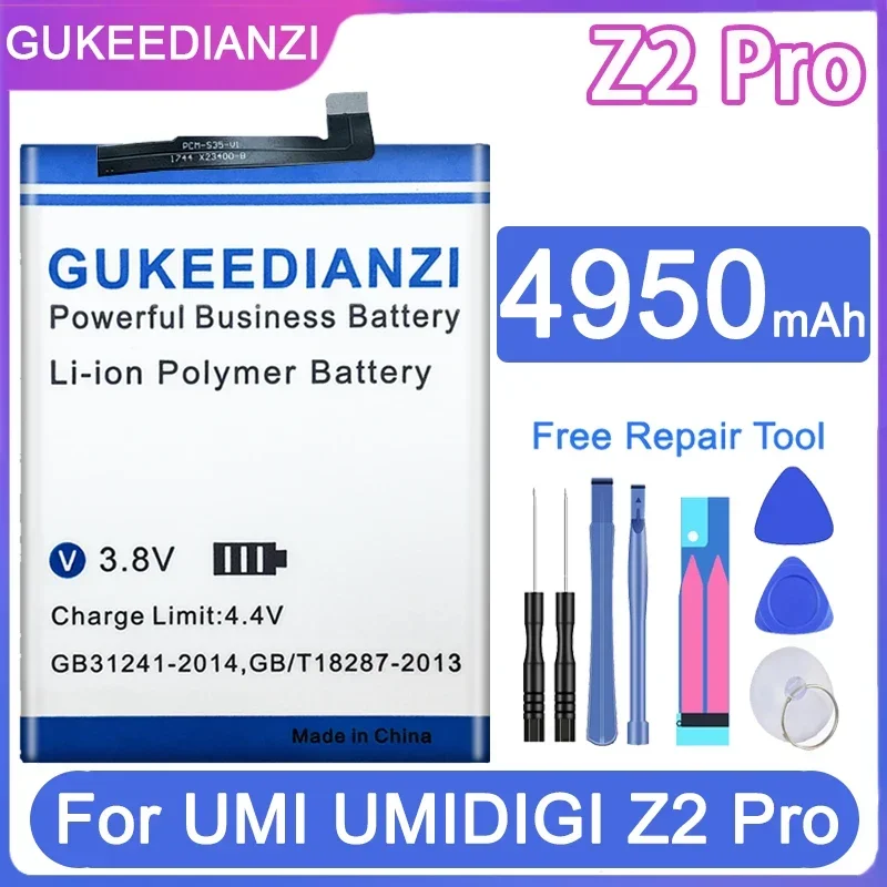 

GUKEEDIANZI Z 2 Pro 4950mAh Replacement Battery For UMI UMIDIGI Z2 Pro Z2Pro Batteria + Free Tools
