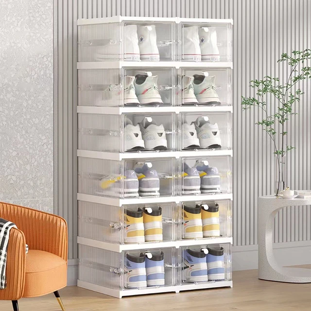 Transparent Plastic Shoe Storage Boxes  Transparent Shoe Box Stack Series  - Clear - Aliexpress