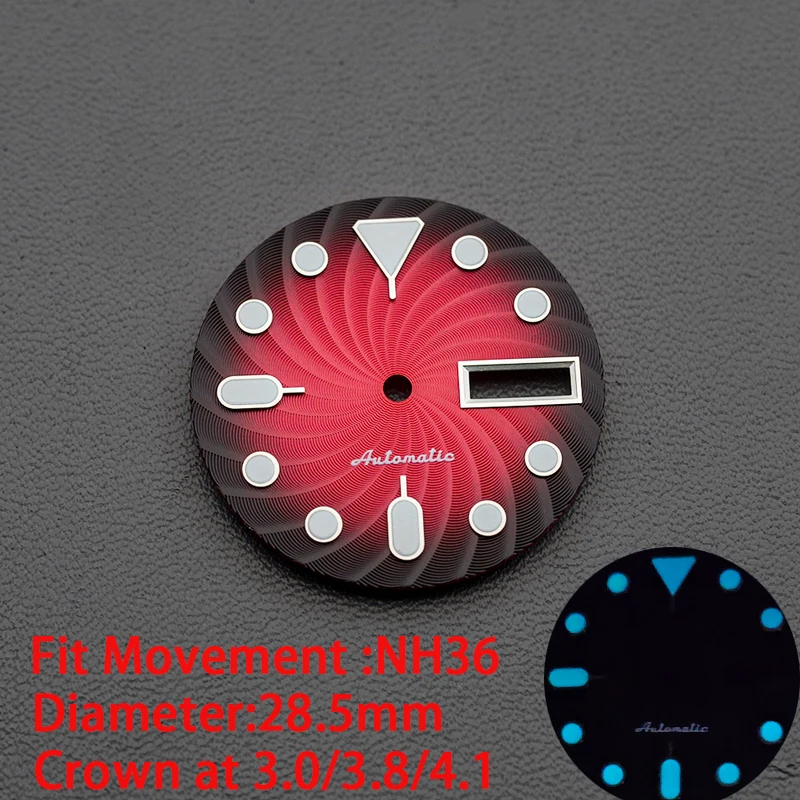 Blue Green Luminous Watch Dial Hour Indices Markers For Sub GMT Men's Watch Dial Accessories Aftermarket Replacemen