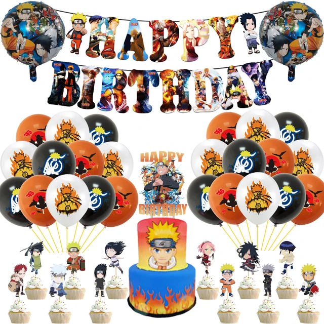 Décoration Anniversaire Naruto Ballons Bannière de Joyeux