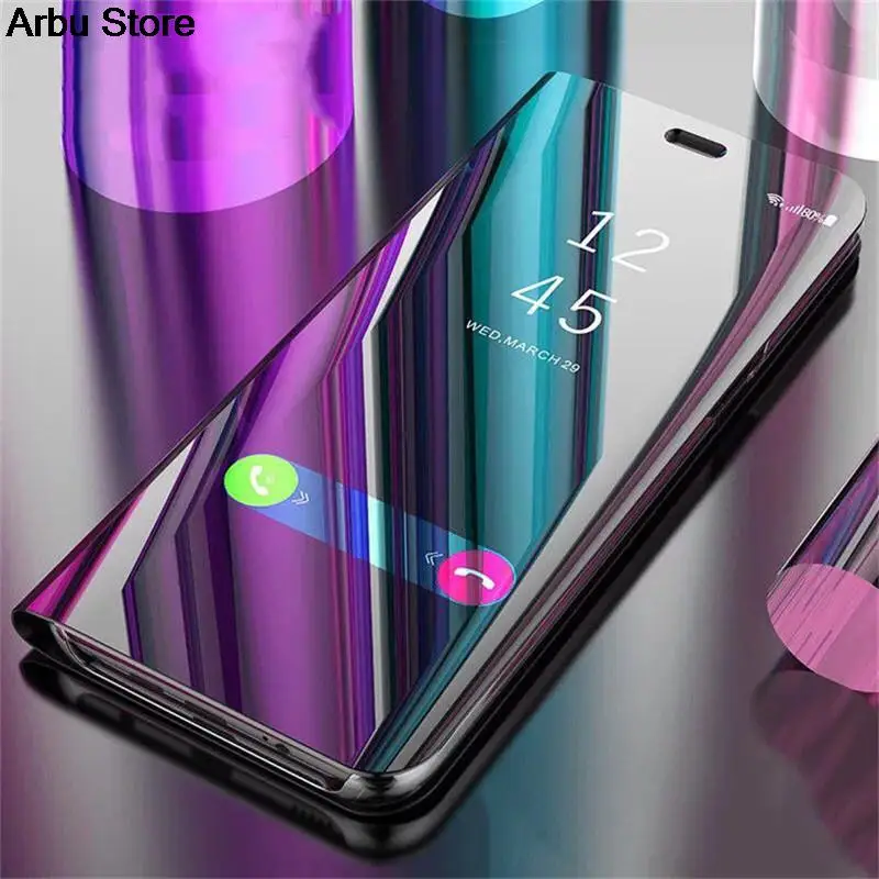 Зеркальный смарт-чехол для Samsung Galaxy A01, кожаный чехол-книжка для Samsung A01 SM-A015F/DS SM-A015F/DS A015M