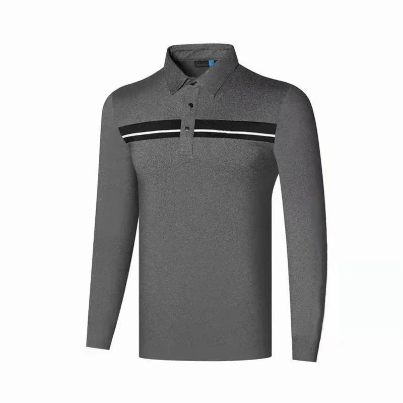 Spring and Autumn Golf Clothes Men's Long Sleeve Golf T-Shirts Breathable Quick-Dry Training Outdoor Sports Shirt