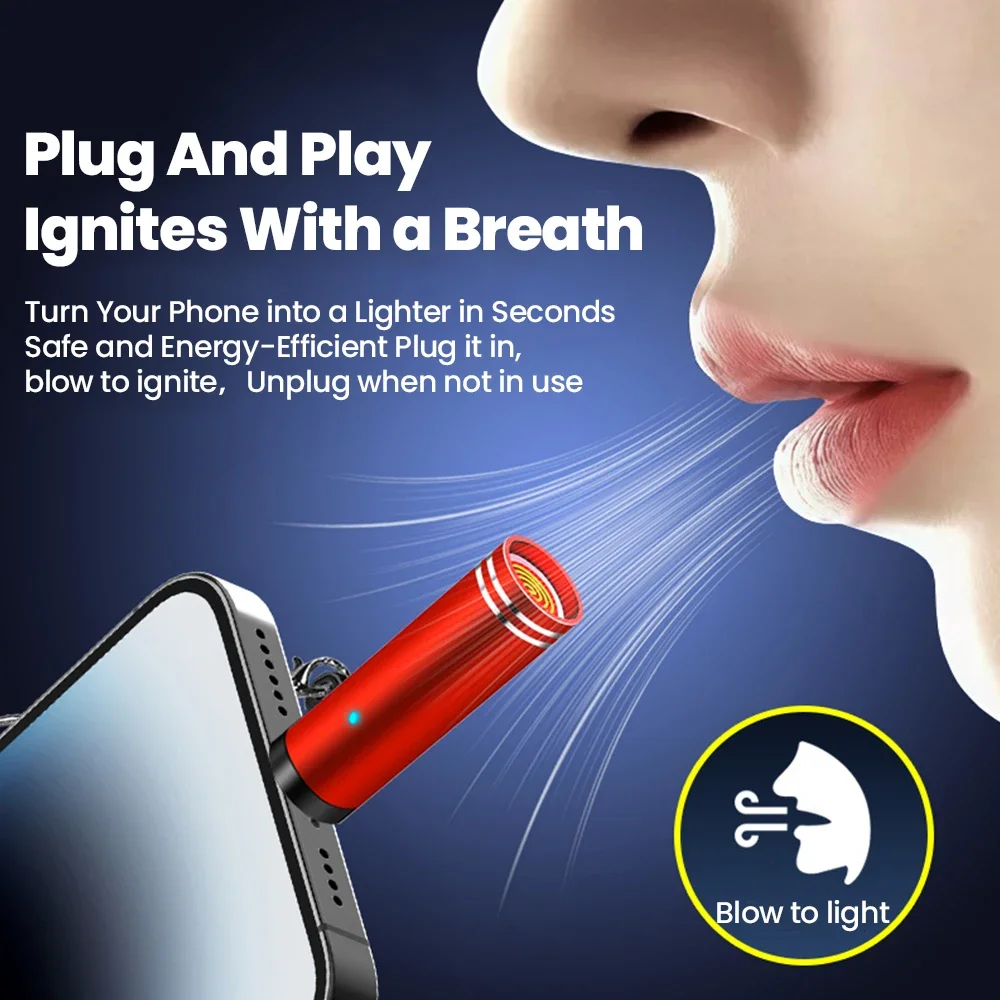Compact USB-C Outdoor Safety Air Blast Lighter Adapter