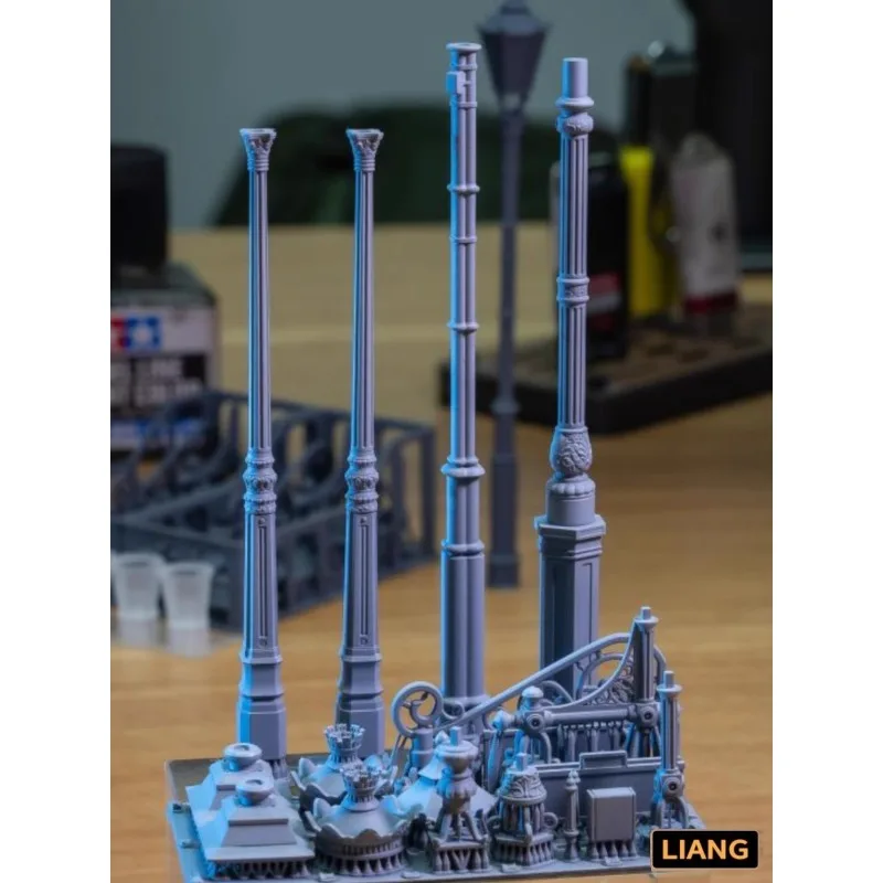 LIANG-0603 모델 가로등 벽 조명 1/35 스케일 조립 모델 빌딩 장면 모델링 취미 DIY 액세서리용 3D 부품