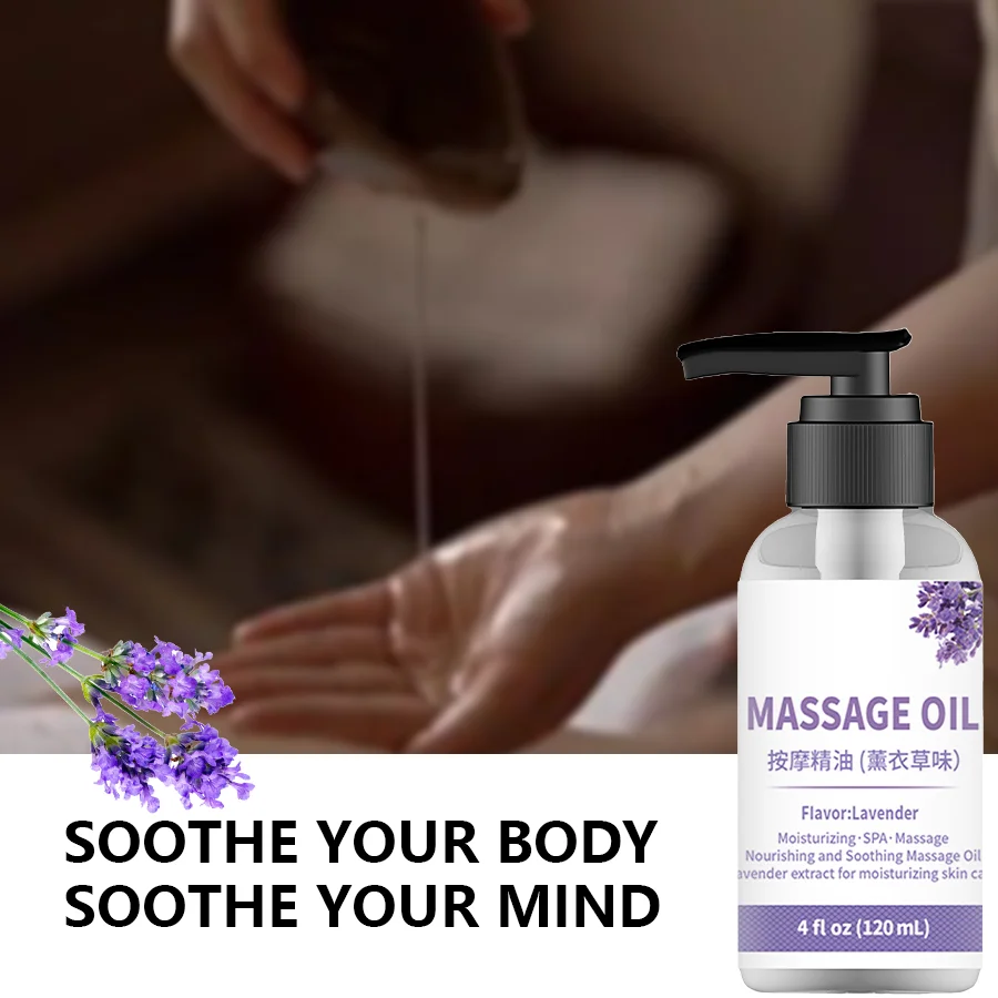 Pure Natural Organic Lavender Relaxing Anti Cellulite Body Skin Massage Body Oil Sore Muscle Valentines for Date Night fragrance oil essential oil set body massage oil