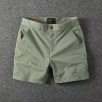 Men's Slim Fit Cotton Shorts Summer Casual Pants Thin Three-quarter Length Loose Thin Style Comfortable Breathable Lightweight